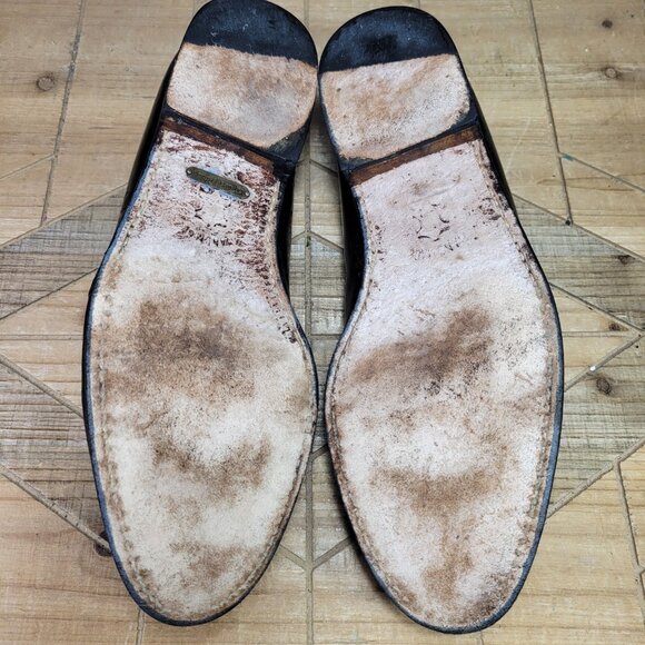 Magnanni Men's Size 9 M Black Genuine Ostrich Penny Loafers Made in Spain - Picture 8 of 13